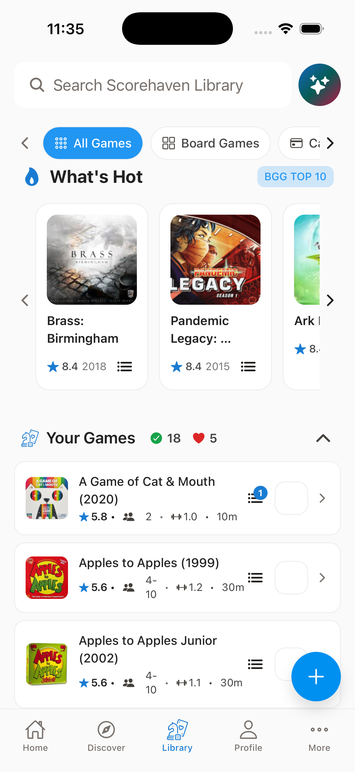Search for games in Scorehaven
